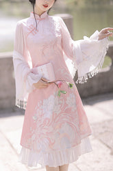 Chinesisches altes Han-Element-Stil Fischschatten-Stickerei Süßes Hanfu-Kleid